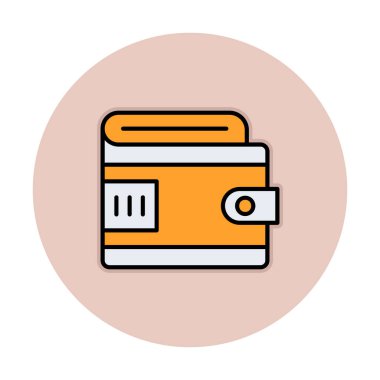 wallet icon, vector illustration simple design