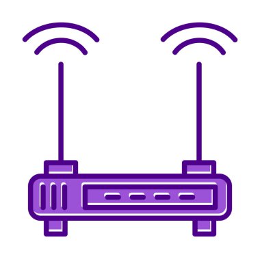 wifi sinyali, Router Aygıt vektör illüstrasyon tasarımı