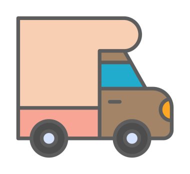 Van düz vektör simgesi