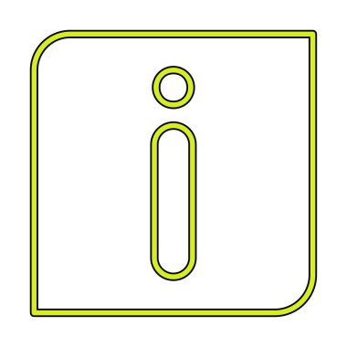 bilgi simgesi. bu daire beyaz bir arkaplanda izole edilmiş 