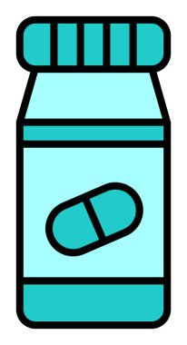 Hapları şişe simge vektör çizim