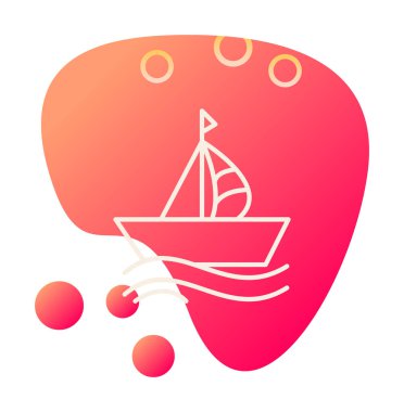 tekne ikonu vektör çizimi tasarımı 