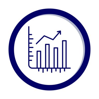 Hisse senetleri büyüyor. Web simgesi basit illüstrasyon
