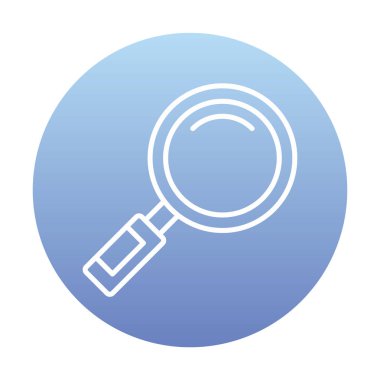 Büyüteç simgesi düz stil. Loupe renk simgesini ara. Vektör illüstrasyonu 