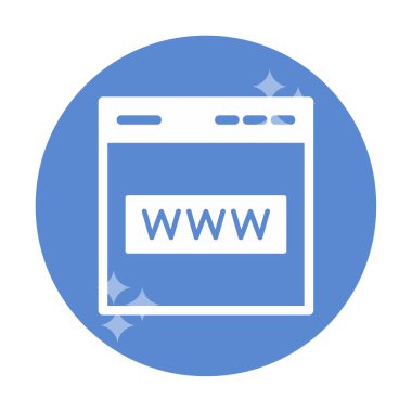 Basit web sitesi arayüzü simgesi, vektör illüstrasyonu