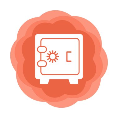 Güvenli simge, loker işareti, vektör illüstrasyonu