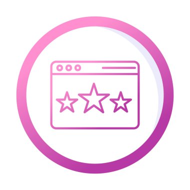 Web sayfası Geri bildirim simgesi, vektör illüstrasyonu