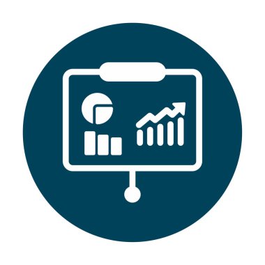 Beyaz arkaplan üzerinde sunum vektörü illüstrasyonunu çalıştır