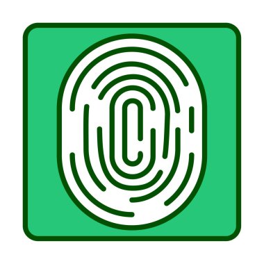 Parmak izi web simgesi vektör illüstrasyonu