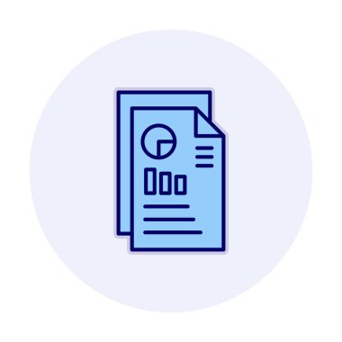 iş raporu simgesi, vektör illüstrasyonu basit tasarım