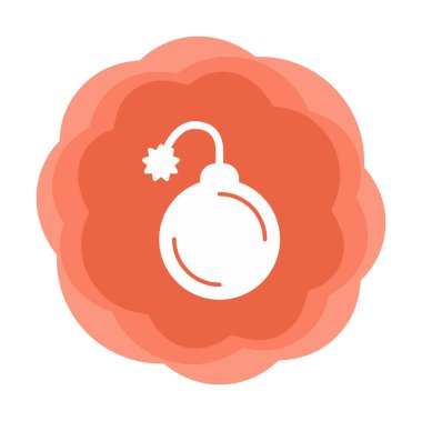 Bomba yassı ikon. vektör renk çizimi