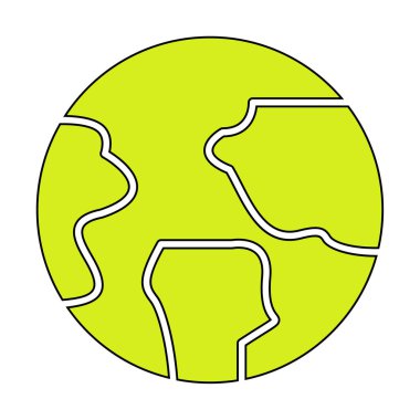 Dünya küresel ikonunun vektör illüstrasyonu