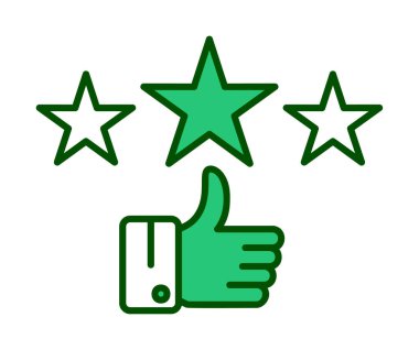 derecelendirme vektörü renk çizgisi simgesi 