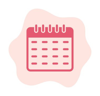 Takvim düzlüğü simgesi, vektör illüstrasyonu 