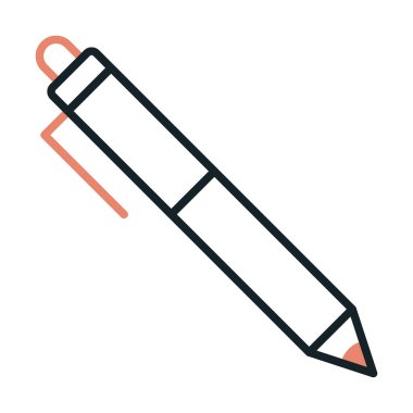 Kalem düz simgesi. Vektör çizim