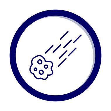 Meteor düz ikon vektör çizimi