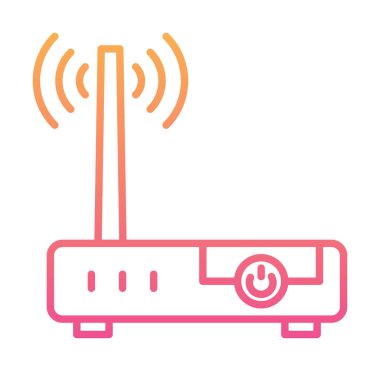 wifi sinyali, Router Aygıt vektör illüstrasyon tasarımı