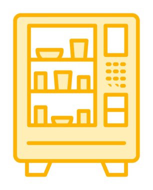 Otomat Web simgesi, vektör illüstrasyonu 