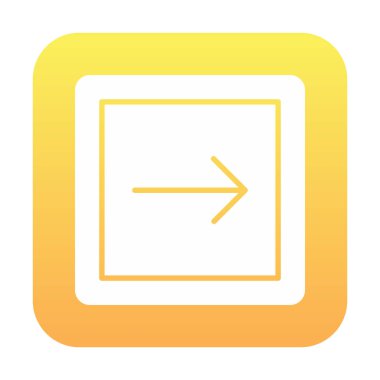 Sağ Ok simgesi, vektör illüstrasyonu basit tasarım