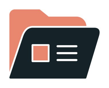 klasör renkli vektör simgesi 