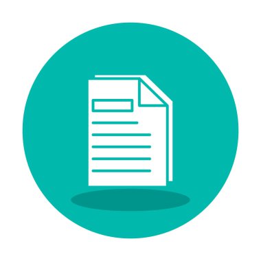 belge simgesi, vektör illüstrasyonu basit tasarım