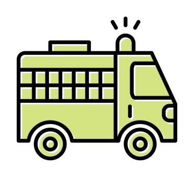 Van düz vektör simgesi