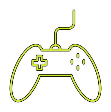 Basit bir oyun alanı simgesi, renkli kontrol simgesi. Vektör illüstrasyonu