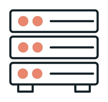 ağ simgesi çizimi. Sunucu                    