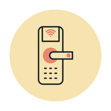 Akıllı Kapı simgesi vektör çizimi