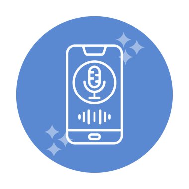 Beyaz arkaplan üzerinde ses vektör yardımcı illüstrasyonu