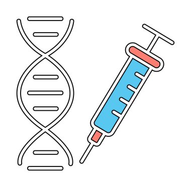 Gen yapısı simgesi. Mobil konsept ve web uygulamaları için bilim simgesi.