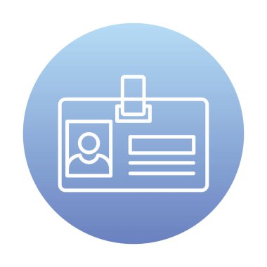 kimlik kartı simgesi, vektör illüstrasyonu basit tasarım