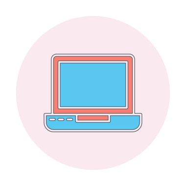 dizüstü bilgisayar simgesi, vektör illüstrasyonu basit tasarım 