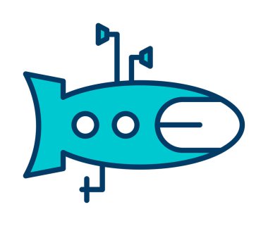 denizaltı simgesi web basit illüstrasyon