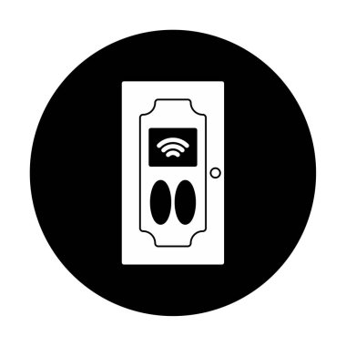 Akıllı Kapı simgesi vektör çizimi