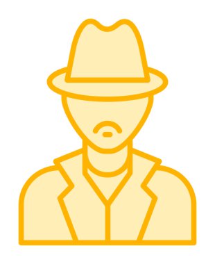 Dedektif ikon vektör illüstrasyonu