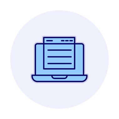 Basit web sitesi arayüzü simgesi, vektör illüstrasyonu