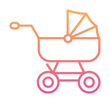 bebek arabası kutsal kişilerin resmi, vektör çizim 