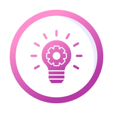 Fikir ampul ikonu vektör illüstrasyonu             