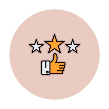 derecelendirme vektörü renk çizgisi simgesi 