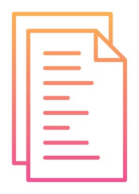 belge simgesi, vektör illüstrasyonu basit tasarım