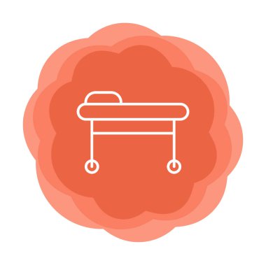 Sedye ağ simgesi, vektör illüstrasyonu