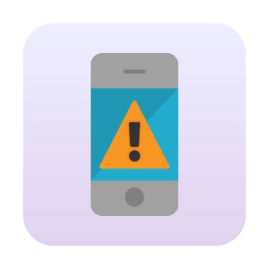 Mobil Uyarı simgesi vektör illüstrasyonu