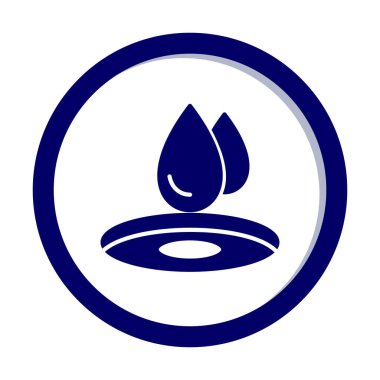 su damlası ağ simgesi, vektör illüstrasyonu 