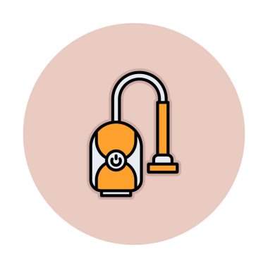 Elektrik süpürgesi ağ simgesi basit illüstrasyon