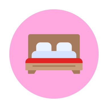 yastıklı yatak vektör simgesi modern basit tasarım