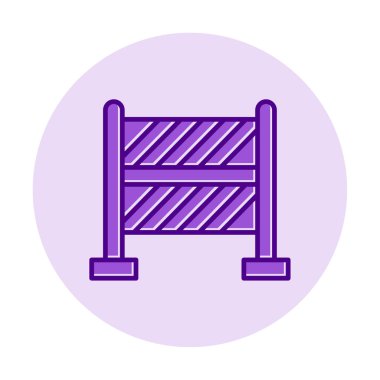 Bariyer. Web simgesi basit illüstrasyon