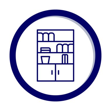 Dolap simgesi, vektör illüstrasyonu basit tasarım