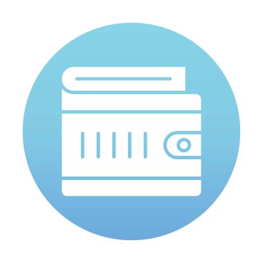 wallet icon, vector illustration simple design