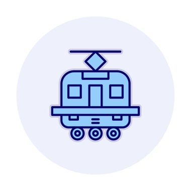 Tramvay simgesi. Moda Tramvay işareti logosu